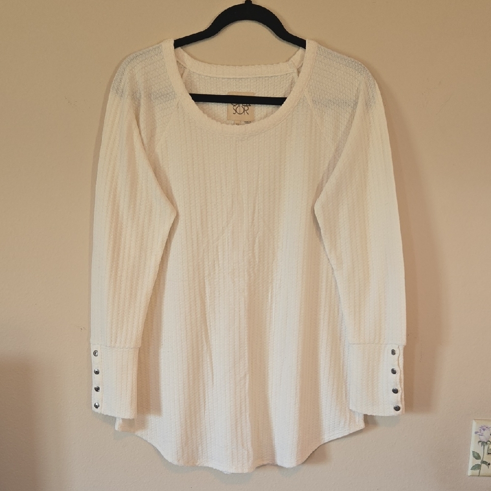 Women's Cream Long Sleeve Top